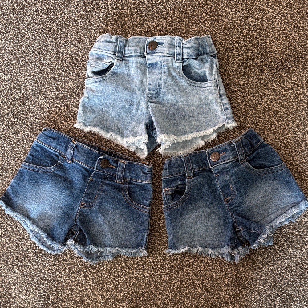 Lot of 3 - Garanimals Blue Denim Shorts - 2T girls